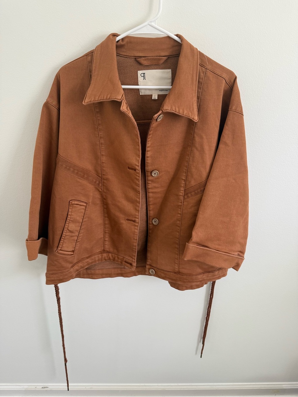 Pilcro Anthropologie Roll Sleeve Collared Bomber Jacket - Picture 4 of 5